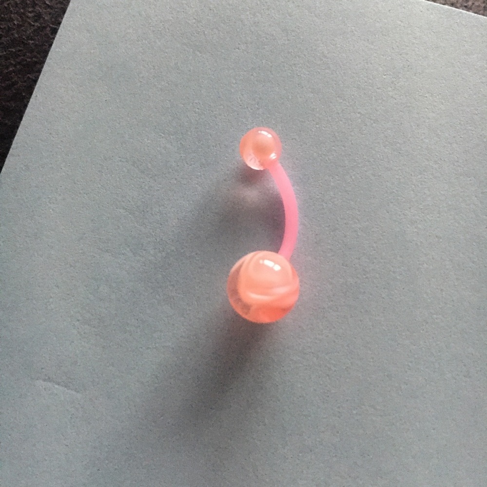 Baby Pink Plastic Bellybutton Ring